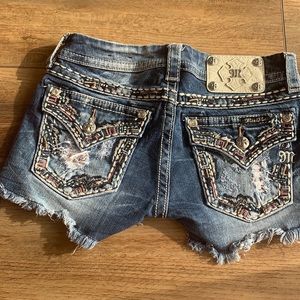Distressed miss me shorts